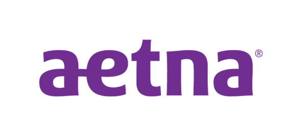Aetna logo in purple text with registered trademark symbol on white background