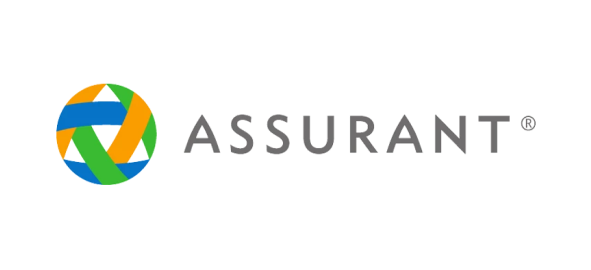 Assurant logo with colorful circular design and registered trademark symbol next to company name.