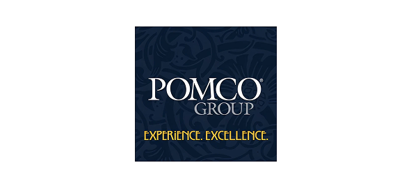 POMCO Group logo with "Experience. Excellence." tagline on dark blue background.