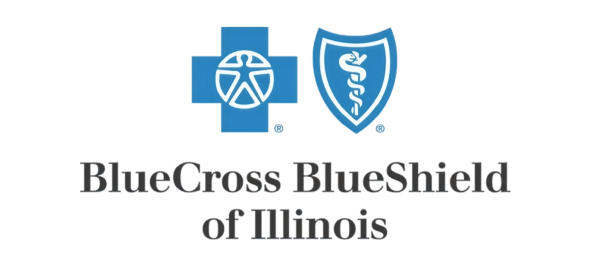 BlueCross BlueShield of Illinois logo with blue cross and shield symbols